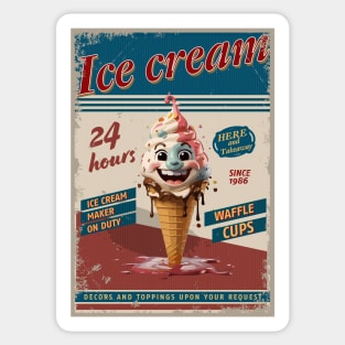 Ice Cream Vintage Sticker